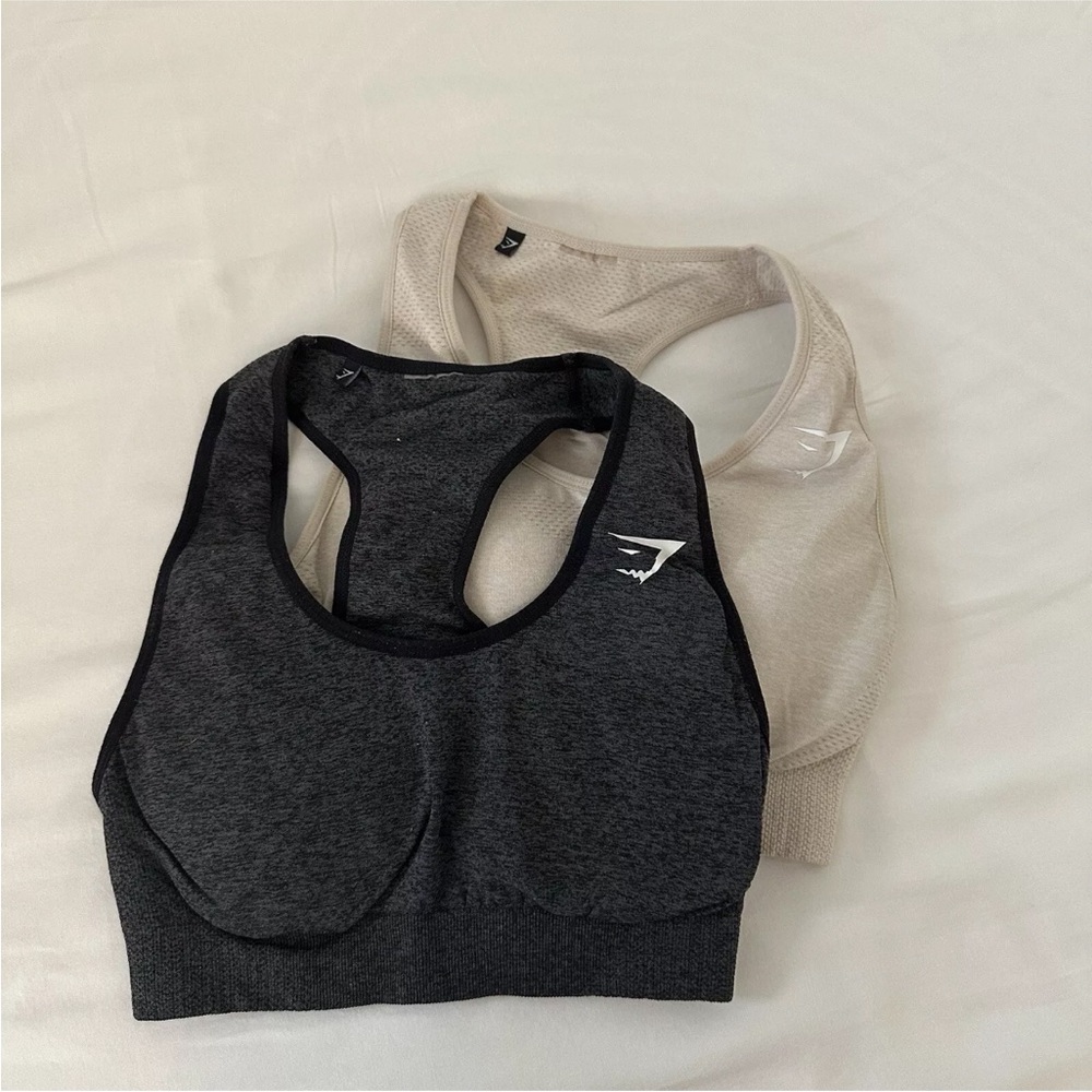 Gymshark Vital Seamless Sports Bra (grey/black)